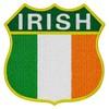 EmbTao Ireland Shield Flag Patch Embroidered Irish National Badge Biker