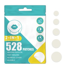 Pack of 528 Pimple Patches Invisible Natural Hydrocolloid Pimple Patch Waterproof Breathable Acne Patch Anti Pimple Patches with Tea Tree Oil and Salicylic Acid