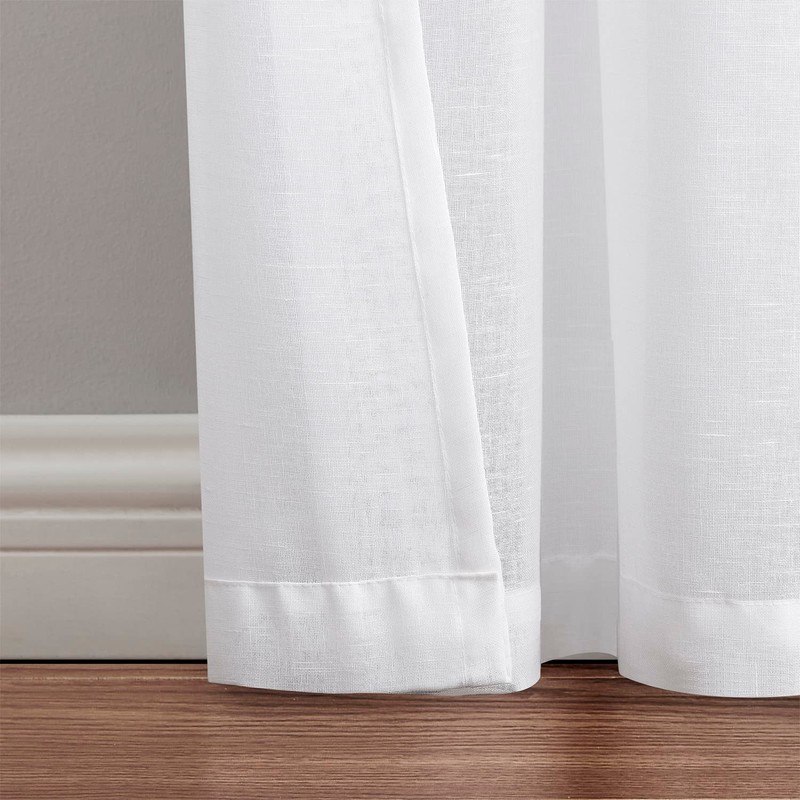 Indigo Ink - Window Curtain, Gauzy Knotted Tie Top Sheer