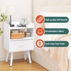 Yoobure Modern Nightstand with Drawer, Bedside Tables, Mid Century Nightstands