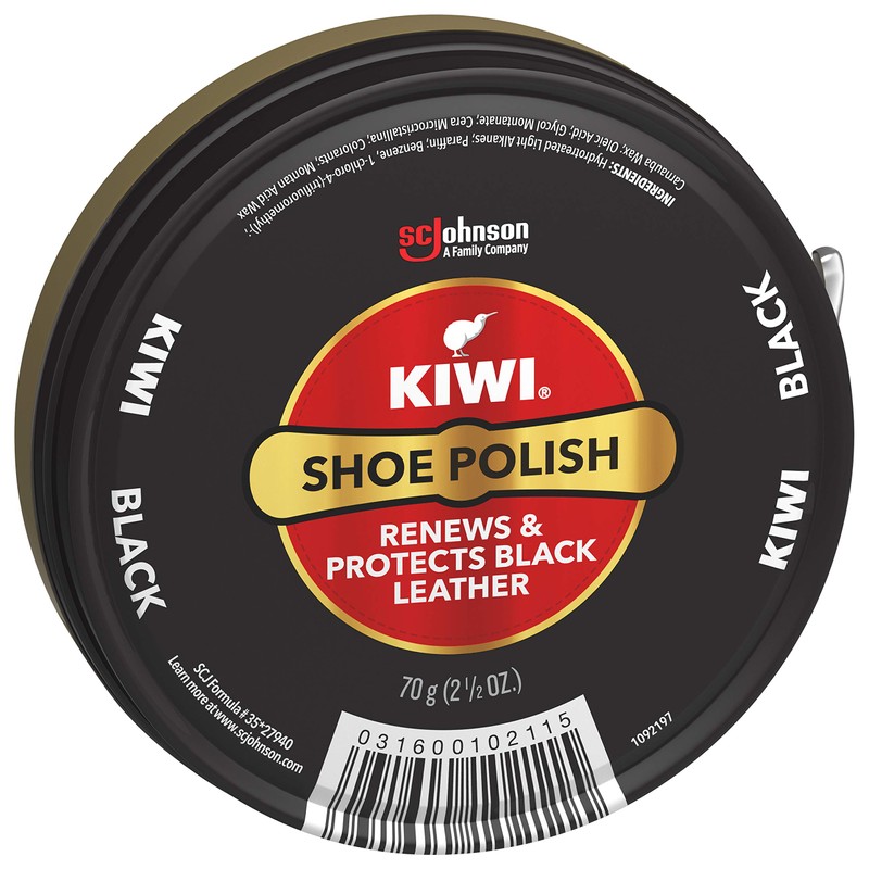 Kiwi 10111 1-1/8 Oz Black Shoe Polish