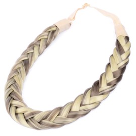 Gledola Two Strand Synthetic Hair Headband Hair Braid Natural Looking Headband for Women (Light Highlighted)