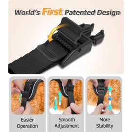 Halypet Cat Harness and Leash Set [H600 Pro] Escape Proof Cat Harness for Walking, Adjustable Breathable Comfortable Travel Cat Leash, Reflective Strips Kitten Harness M Black