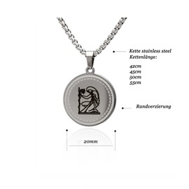 Women's Men's Necklace Stainless Steel with Zodiac Zodiac Zodiac Pendant Individual Chain Length Selectable, Stainless Steel