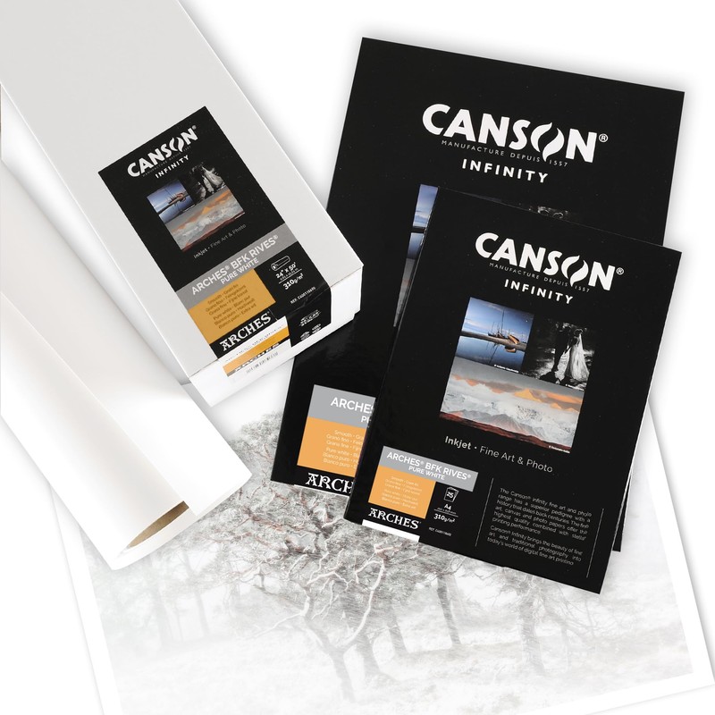 Canson Infinity Arches BFK Rives Soft Textured Pure White Matte