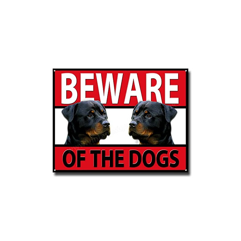 6"x8" Rottweiler Beware Of The Dogs Metal Sign,security,warning,guard Dog Sign