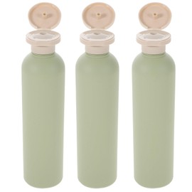 Shampoo Travel Container 250ML Refillable Shampoo Conditioner Bottles Squeeze Bottles with Flip Cap Plastic Travel Bottles for Lotion-3PCS Containers with Lids