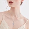 Inpasne Heart Cross Necklace for Women 925 Sterling Silver Infinity