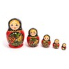 Semenov Matryoshka 5 Piece Headband "Khoroma" (BLACK/RED) [Made in Russia]