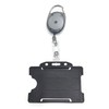 PCL Media ltd Black Retractable Badge Reel with Carabiner Clip