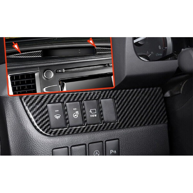 ANUNFRRE Car Accessories Fit for Toyota Highlander 2014-2019 ABS Carbon