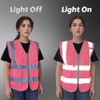 IDOU Pink Reflective Safety Vest for Women - High Visibility