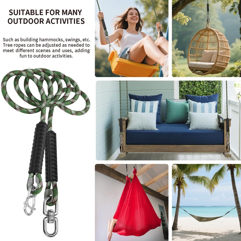 Dakzhou 5.6Ft(67") Heavy Duty Tree Swing Rope Hammock,Tree Swings Hanging