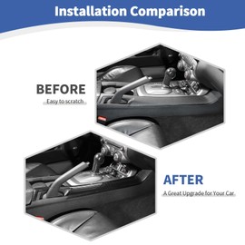 RT-TCZ for Camaro Carbon Fiber Center Console Gear Panel Side Trim Cover for Chevy Camaro 2010-2015 Black ABS Carbon Fiber Interior Accessories 2pcs