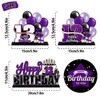 LINGTEER Happy 13th Birthday Purple Acrylic Table Topper Centerpieces Set