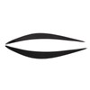 2pcs Headlight Eyebrow Glossy Black Abrasion Resistance Replacement for Infiniti