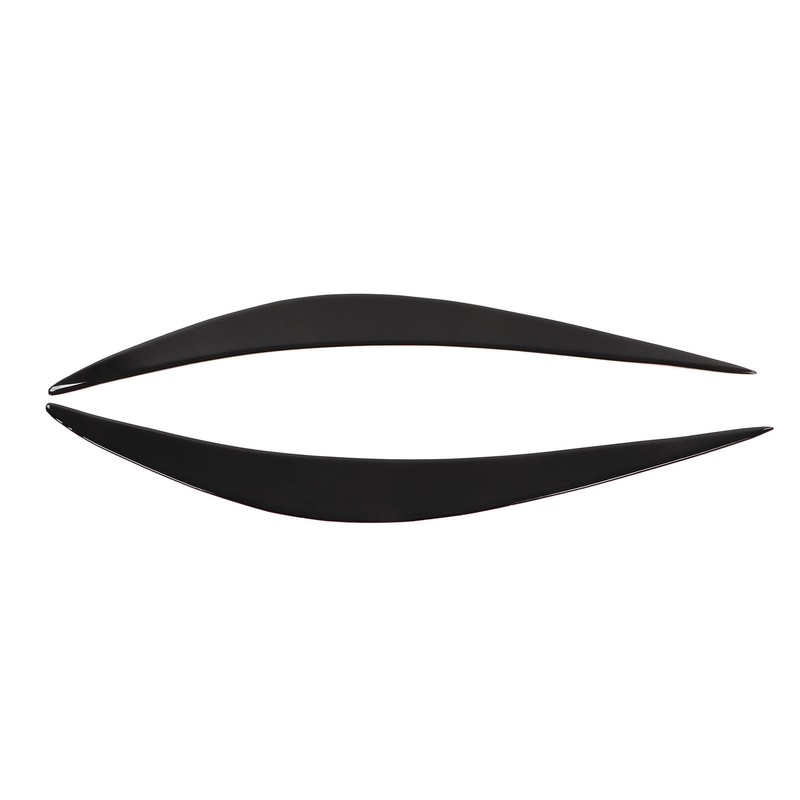 2pcs Headlight Eyebrow Glossy Black Abrasion Resistance Replacement for Infiniti