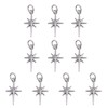 LEGENTLISUR 20Pcs North Stars Charms Bulk Rack Plating Brass Pendants