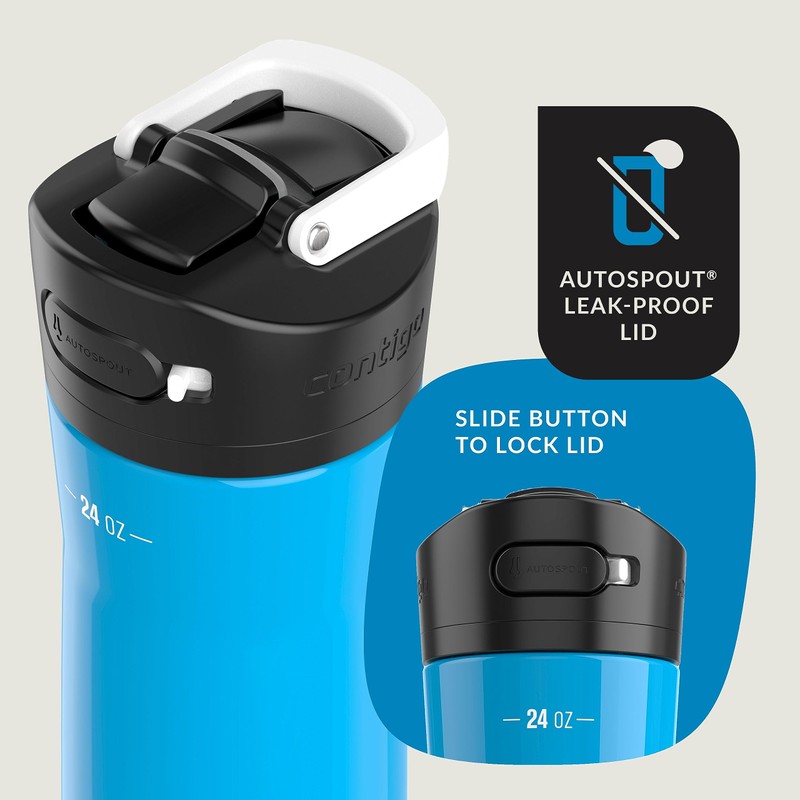 Contigo Ashland Chill - Botella de agua de acero inoxidable