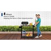Koutemie Outdoor Grill Cart Table with 4 Wheels for Blackstone