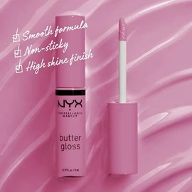 NYX PROFESSIONAL MAKEUP - Brillo de labios no pegajoso, Eclair (rosa)
