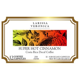 Super Hot Cinnamon Costa Rica Decaf Coffee (Single Serve K-Cup Pods) (Gourmet, Naturally Flavored, Whole Coffee Beans) (12 pods, ZIN: 574736) - 3 Pack