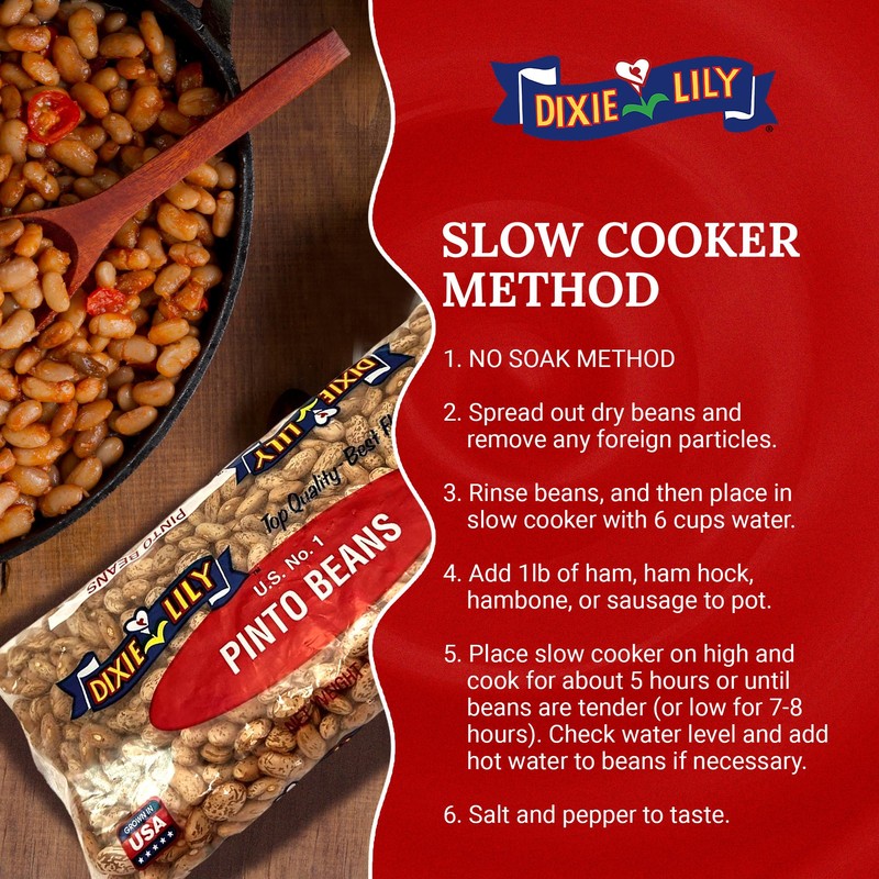 Dixie Lily Pinto Beans - Dried Beans, For Soups, Stews
