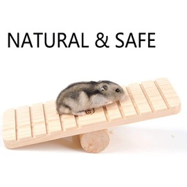 Litewoo Hamster Hideout Chewable Toys Wooden Accessories—— Seesaw