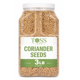 Gourmet Coriander Seed Whole 3 Pounds Bulk - Coriander Seeds For Cooking and Food Flavoring - Mediterranean Cuisine - Semilla de Cilantro - Vegan, Gluten Free