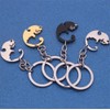 [Y-YING] Lazy Cat Pair Key Chain Key Ring Cute Cat