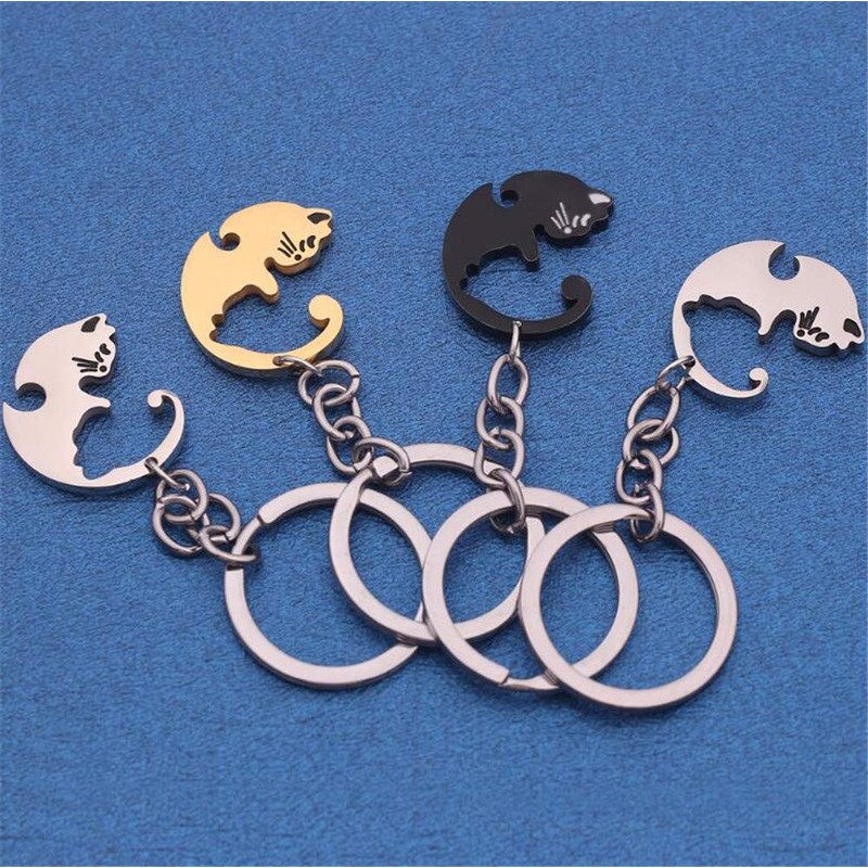 [Y-YING] Lazy Cat Pair Key Chain Key Ring Cute Cat