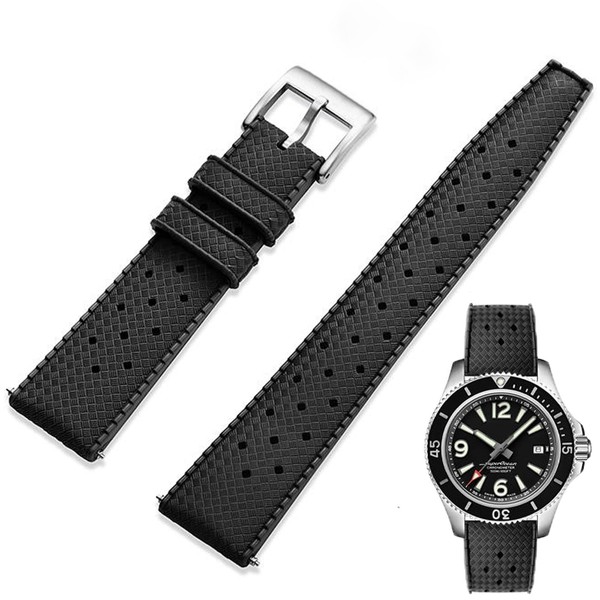 Niziruoup 20mm FKM Rubber Watch Strap Quick Release Tropical Style