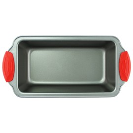 Premium Loaf Pan 8.5" with Non-Stick Steel - Bread Pan for Baking - Professional Steel Bakeware with Silicone Handles for Baking Banana Bread, Meatloaf and Pound Cake by Boxiki Kitchen.