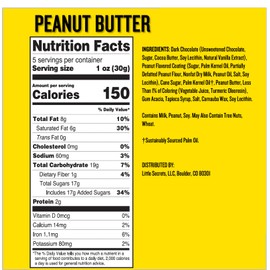 Little Secrets Dark Chocolate Peanut Butter Chocolate Pieces | Resealable Bag | Guilt-Free | Colors from Natural Sources | 5oz Resealable Bag