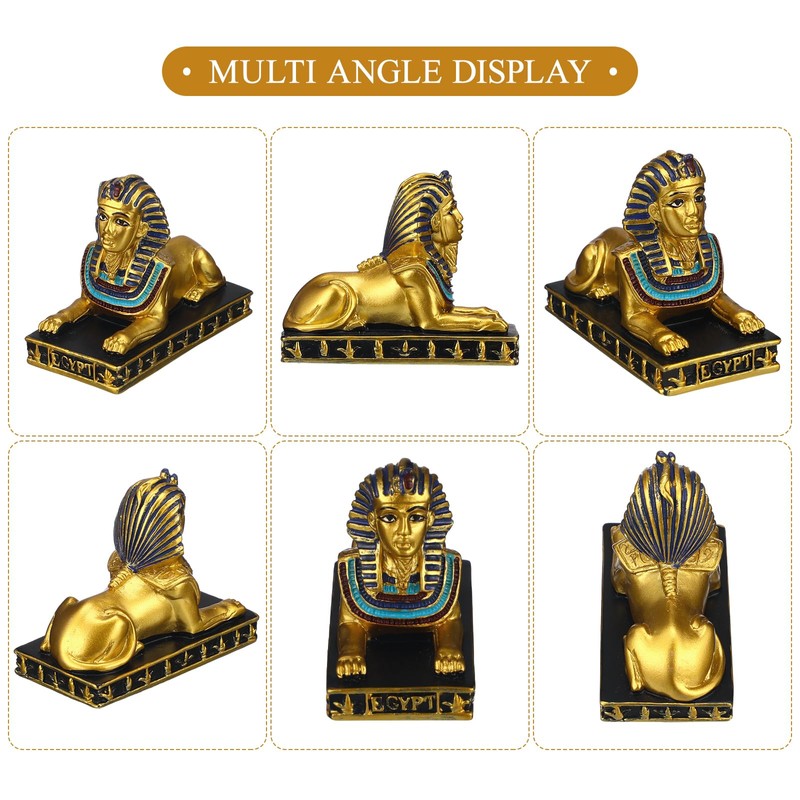 SEWACC Resin Sphinx Statue, Egyptian Sphinx Figurine Vintage Egyptian Desktop