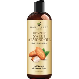 Handcraft Blends Handcraft Blends Sweet Almond Oil - 8 Fl Oz - 100% Pure and Natural - Premium Grade Carrier Oil for Skin and Hair - Hair and Body - Massage - Hexane-Free