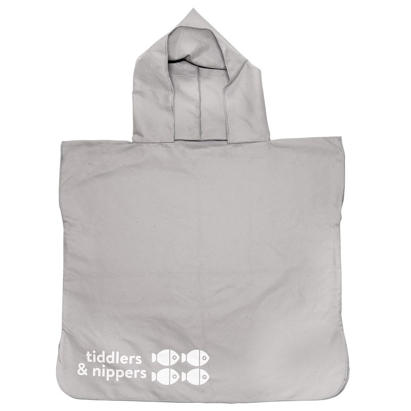 tiddlers & nippers Kids Microfibre Hooded Towel/Poncho | Colours: Blue/Pink/Grey