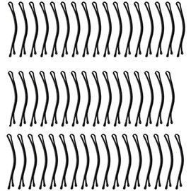 Accessorize Kingdom Black Metal Bobby Bob Side Hair Pins for Girls (Black, Large (6.5mm))