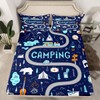 Feelyou Camping Bed Sheets Set Twin Size Kids Boys Girls