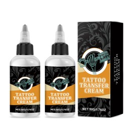 Tattoo Transfer Cream – Professionelles Tattoo Stencil Transfer Gel Für Präzise Tattoo-Designs, Lang Anhaltend & Sicher – Ideal Für Tätowierer, Body Art & Make-Up Künstler – 2 Stück