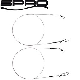 Spro Matt Black Leader 7 x 7 Wire - 2 Steel Leaders for Spin Fishing, Pike Leader for Spin Fishing, Spinning Leader for Predatory Fish, Length / Diameter / Load Capacity: 20 cm / 0.27 mm / 5 kg - 11