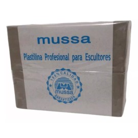 Mussa Plastilina Profesional Para Escultor Mussa 1kg Gris