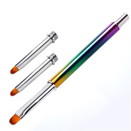 SILPECWEE 6pcs Acrylic Nail Brush Thin Nail Art Brush Nail Design Brushes Nail Art Pen Nail Detail Brush Nail Art Liner Brush Nail Art Tool