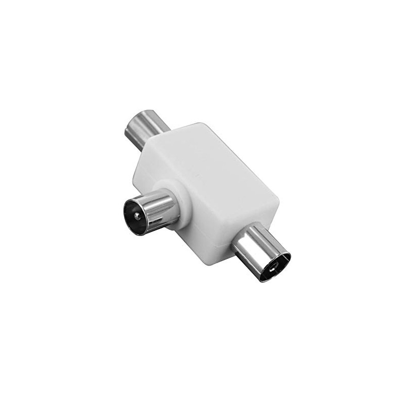 PAL TV Antenna Splitter Double Adaptor 1 Male to 2