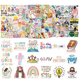 200 Pieces Inspirational Christian Stickers - Bible Verses & Jesus Stickers for Water Bottles, Laptops, Diaries - Waterproof Faith Decorations for Sunday School, Kids & Adults
