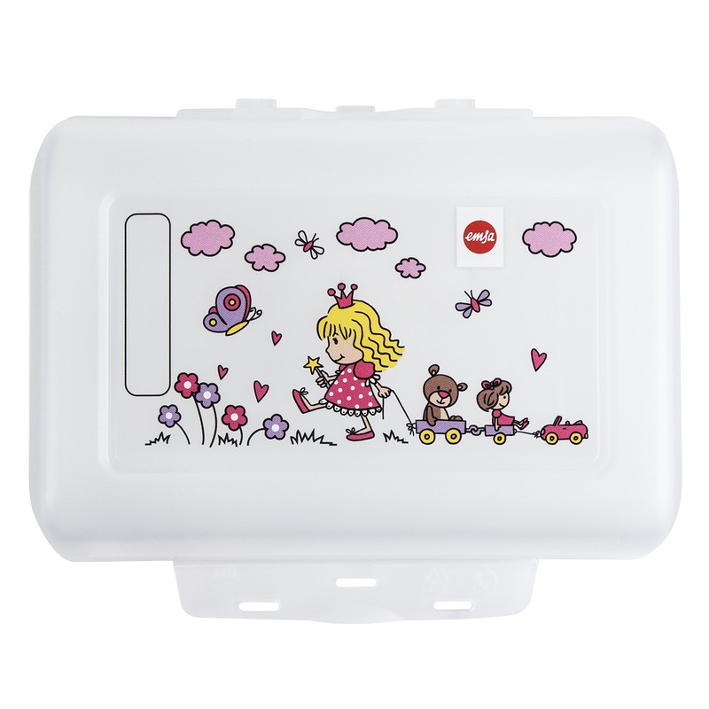 Emsa 513794 Lunch box for children, Removable partition, Princess motif,