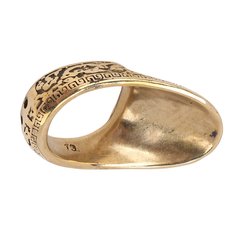 Archery Thumb Rings Good Protection Engraving Pattern Brass Finger Protector