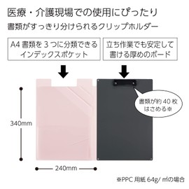 Kokuyo Well-Organized Document Clip Holder, Good Design Award, Classical Pink, Yoha-MC50P
