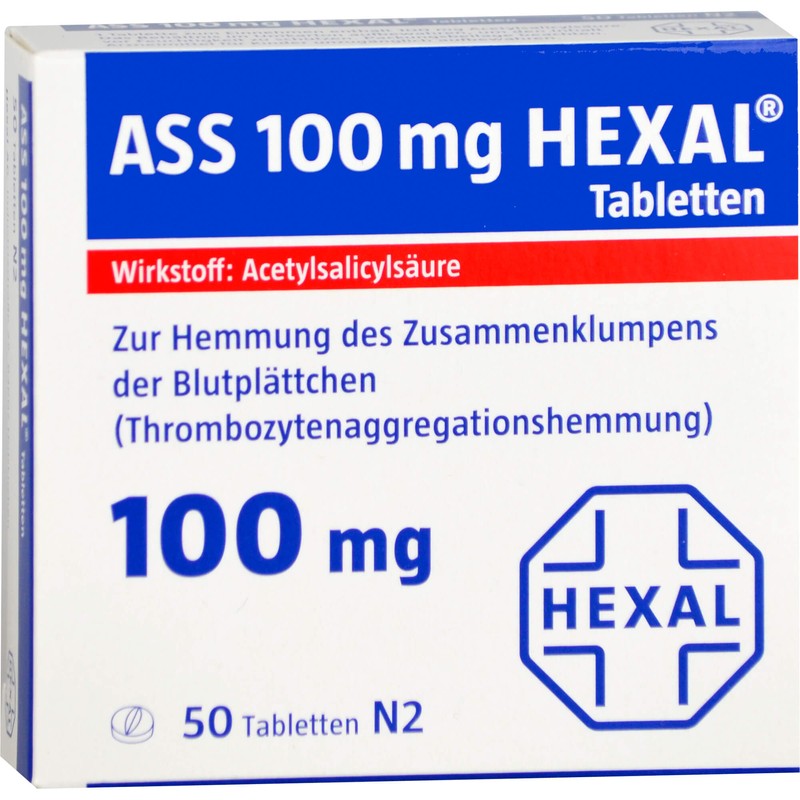 ASS 100 mg HEXAL Tabletten, 50 pcs. Tablets