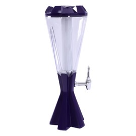 3L LED Beer Tower Dispenser with Ice Tube,Multi-Color Lighted Drink Dispenser for Parties, Bars & Home Use,Leak-Proof ABS/PET Keg Tap for Beer, Juice, Cocktails (Purple)